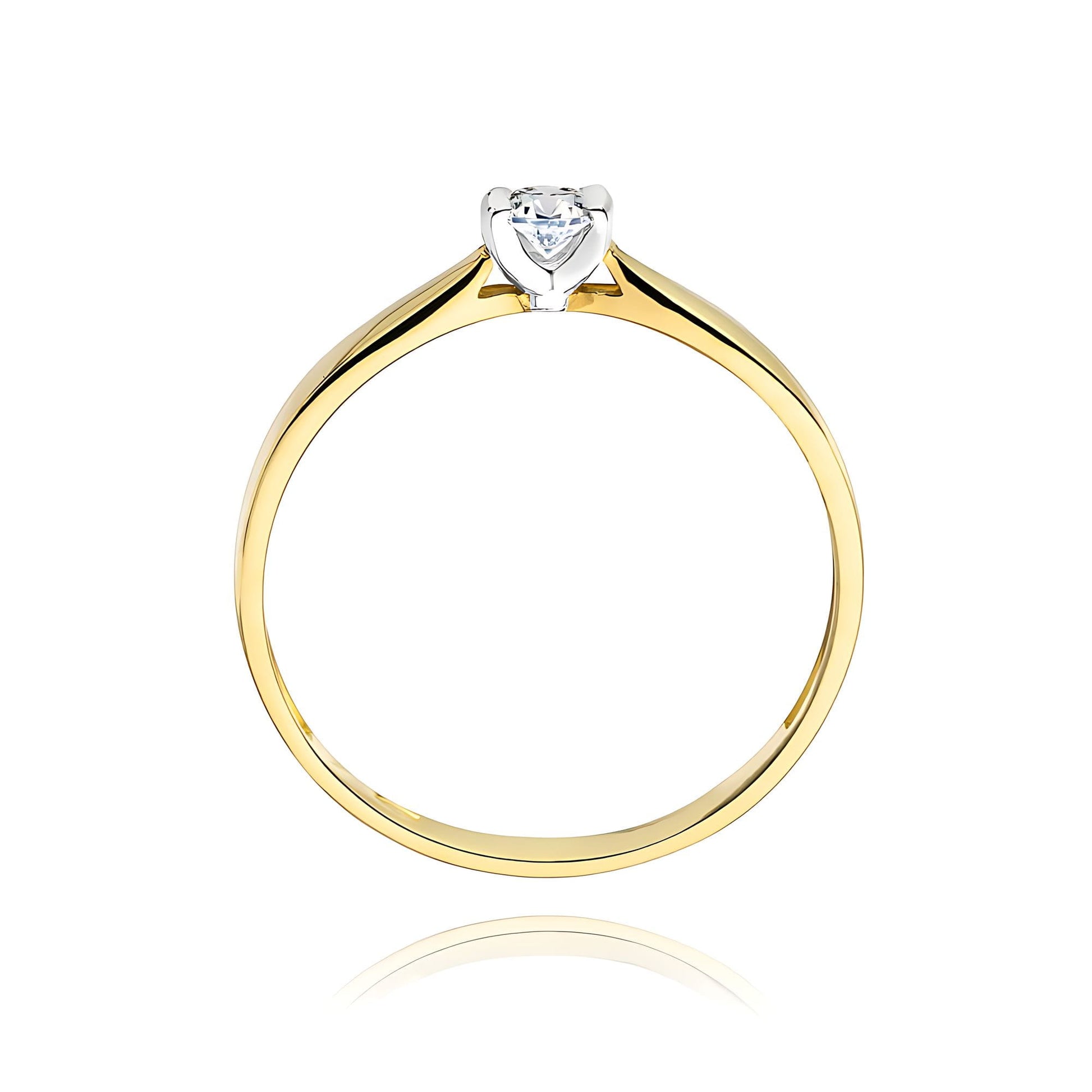 Inel Aur 9K cu Diamant Natural 0.10 ct