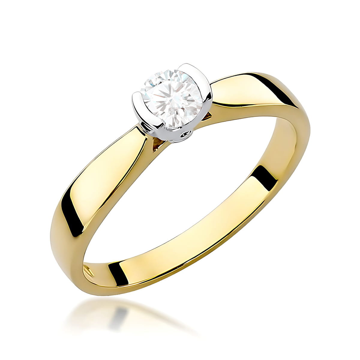 Inel Aur 9K cu Diamant Natural 0.25 ct