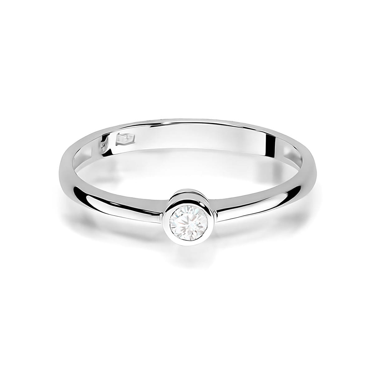 Inel Aur 9K cu Diamant Natural 0.10 ct