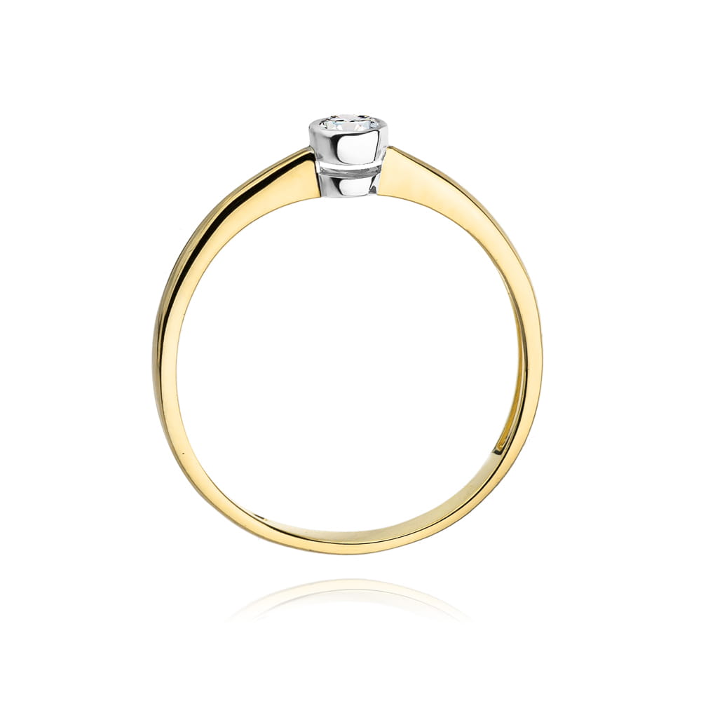 Inel Aur 9K cu Diamant Natural 0.10 ct