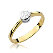 Inel Aur 9K cu Diamant Natural 0.30 ct