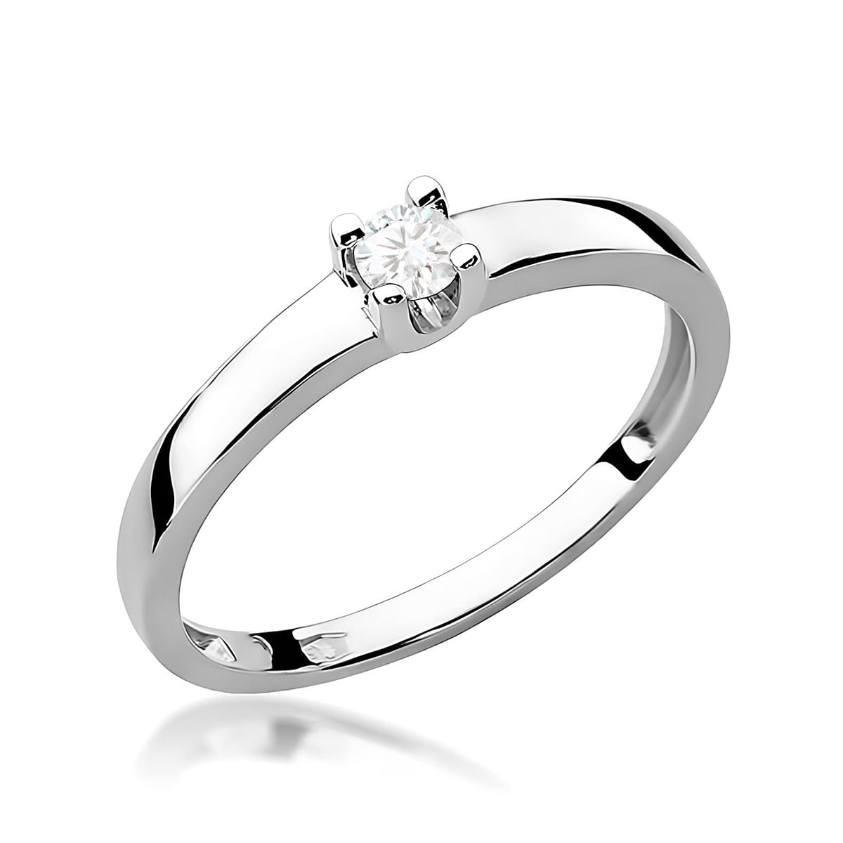 Inel Aur 9K cu Diamant Natural 0.10 ct