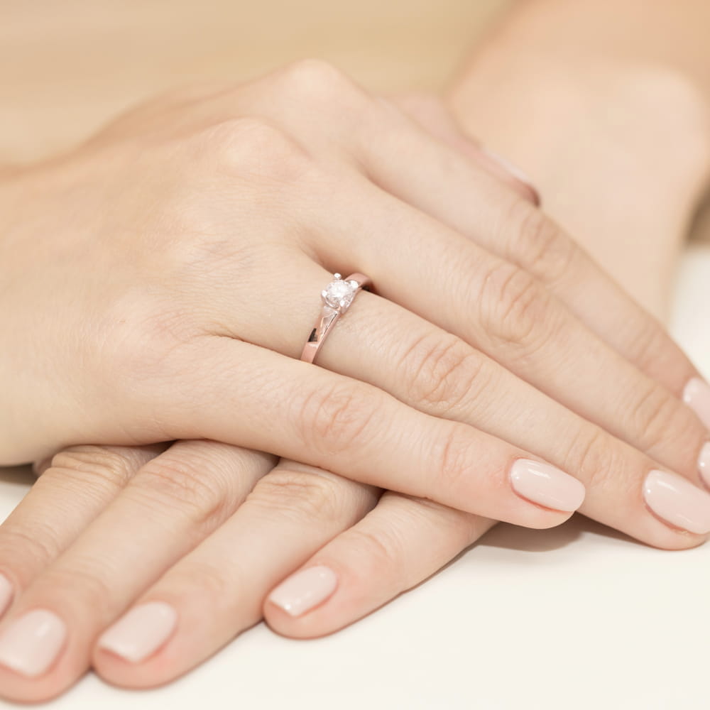 Inel Aur 14K W0225 Diamant Cultivat 0.30ct