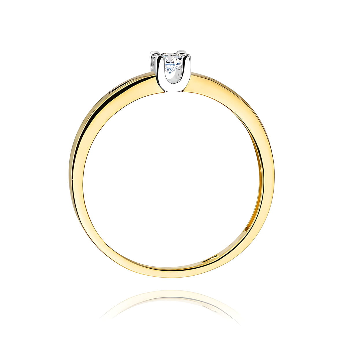 Inel Aur 9K cu Diamant Natural 0.12 ct