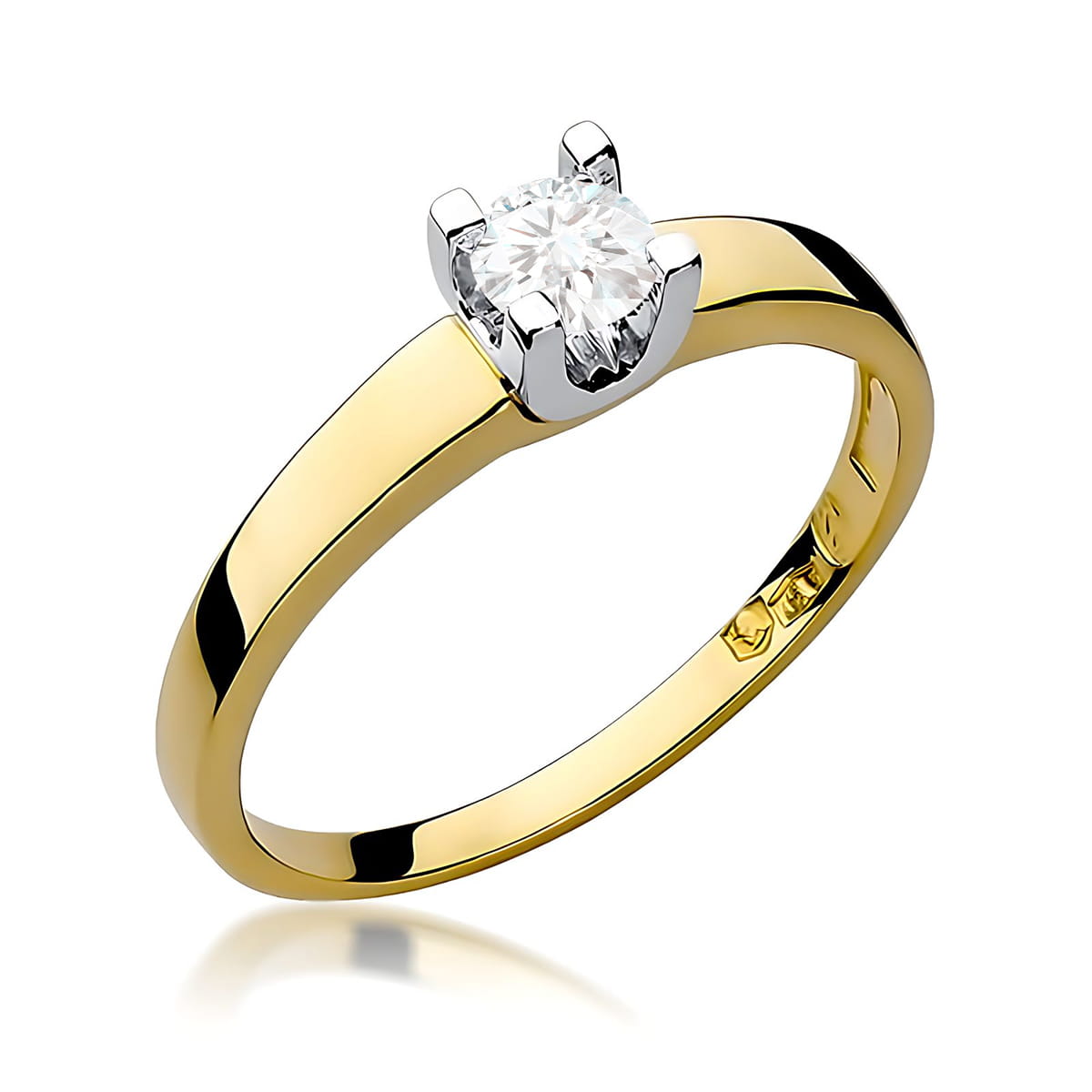 Inel Aur 9K cu Diamant Natural 0.25 ct