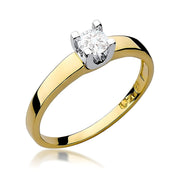 Inel Aur 9K cu Diamant Natural 0.25 ct