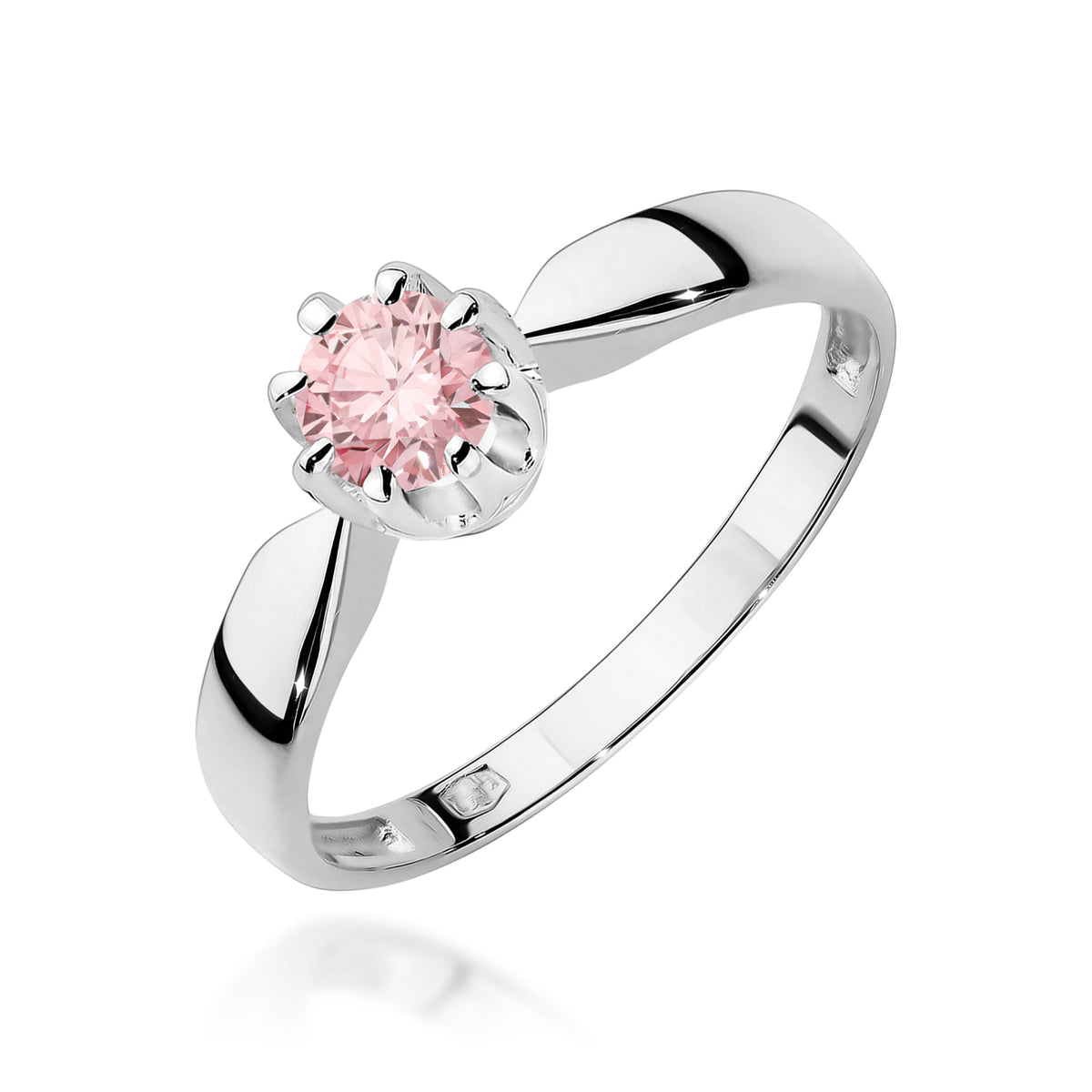 Inel Aur 14K cu Diamant Roz de Laborator 0.50 ct