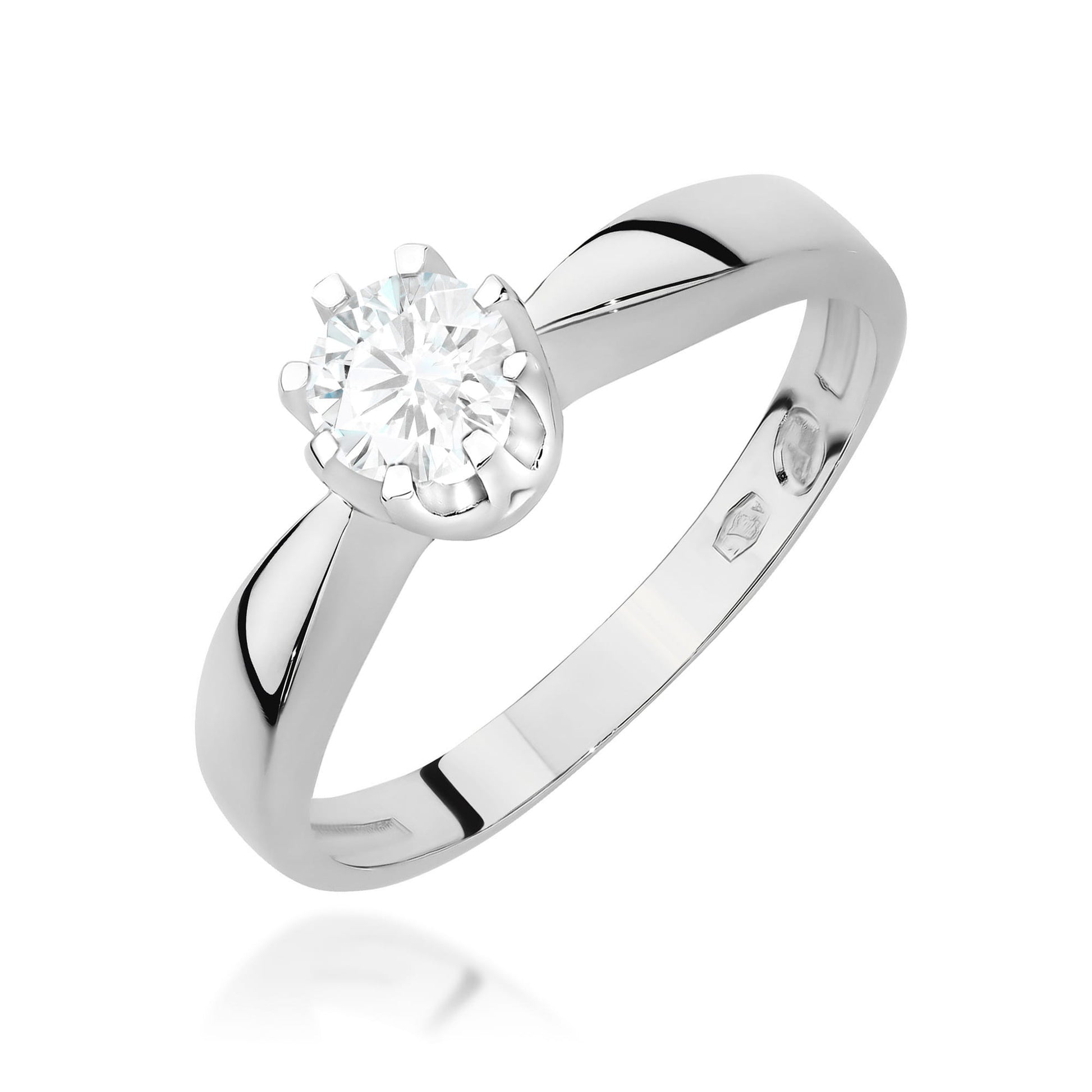 Inel Aur 14K cu Diamant de Laborator 0.30 ct - Alb