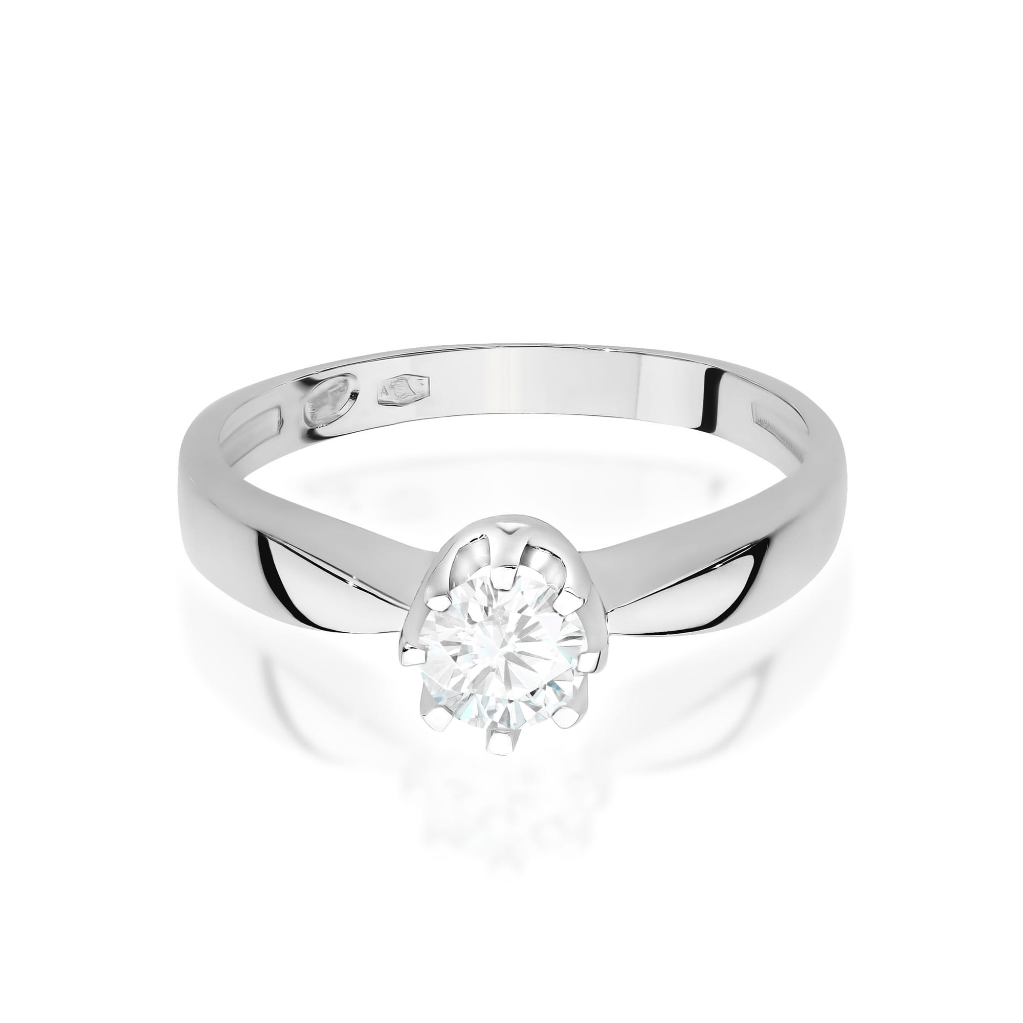 Inel Aur 14K cu Diamant de Laborator 0.30 ct - Alb