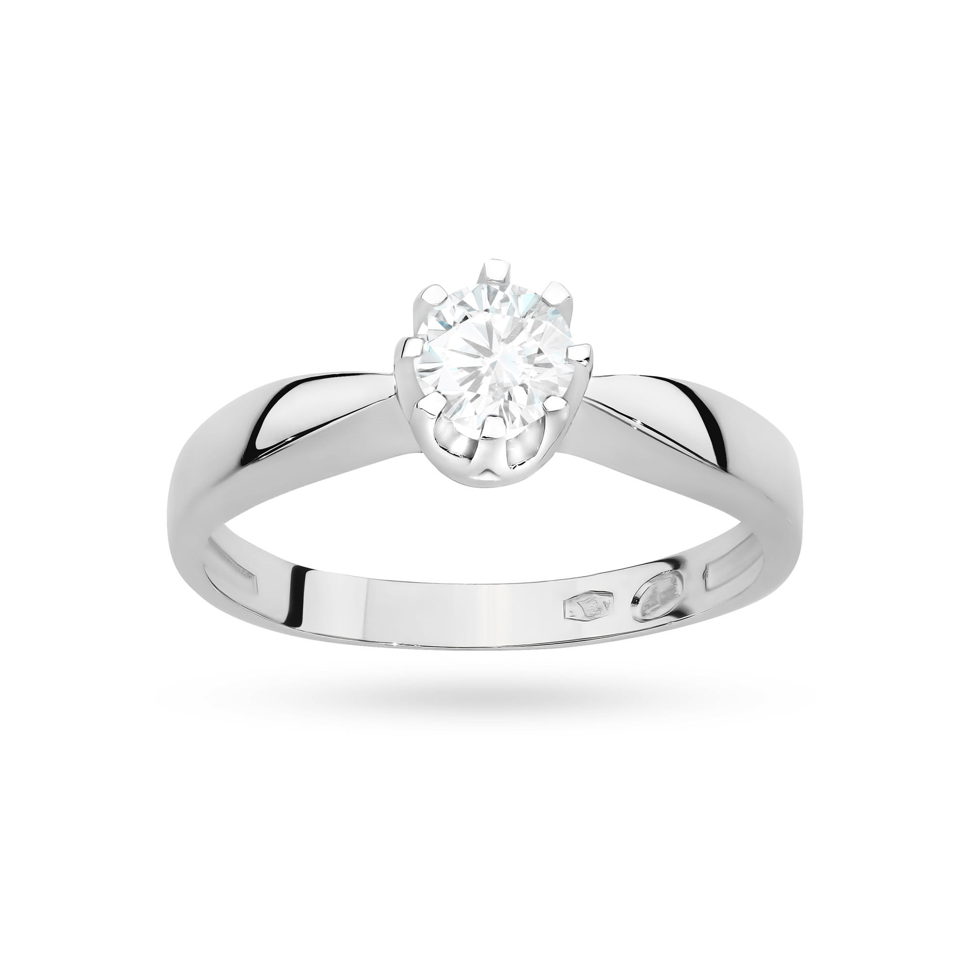 Inel Aur 14K cu Diamant de Laborator 0.30 ct - Alb