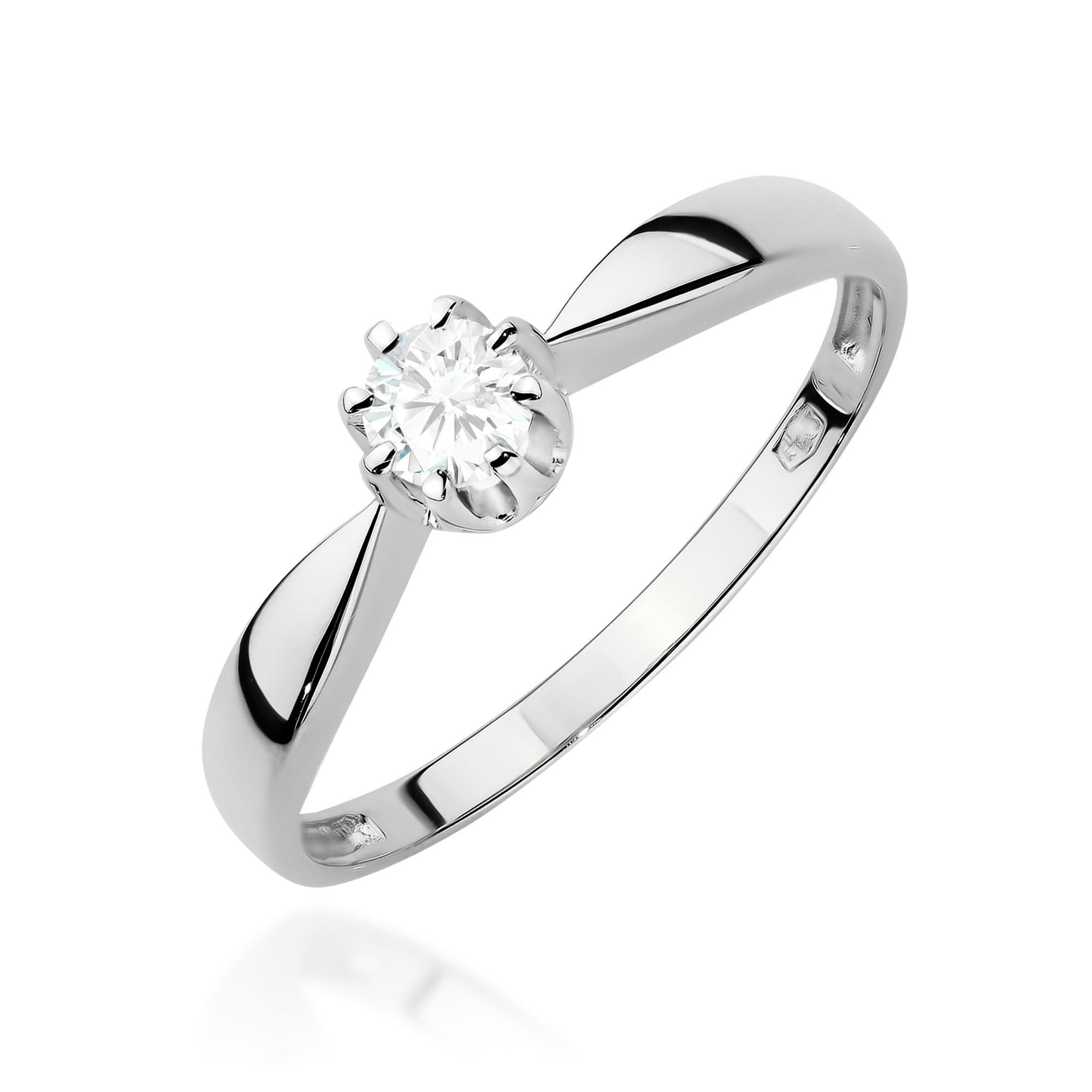 Inel Aur 9K cu Diamant Natural 0.15 ct