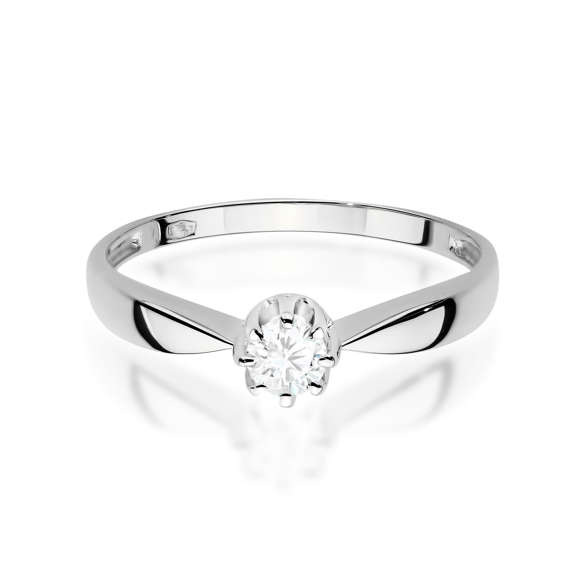 Inel Aur 9K cu Diamant Natural 0.15 ct