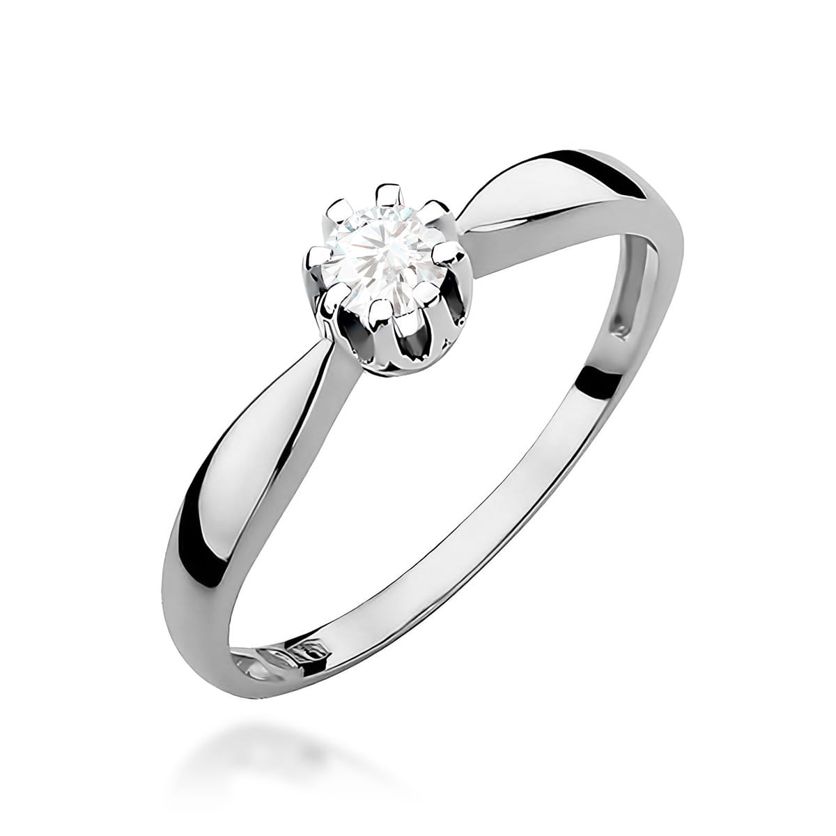 Inel Aur 9K cu Diamant Natural 0.20 ct