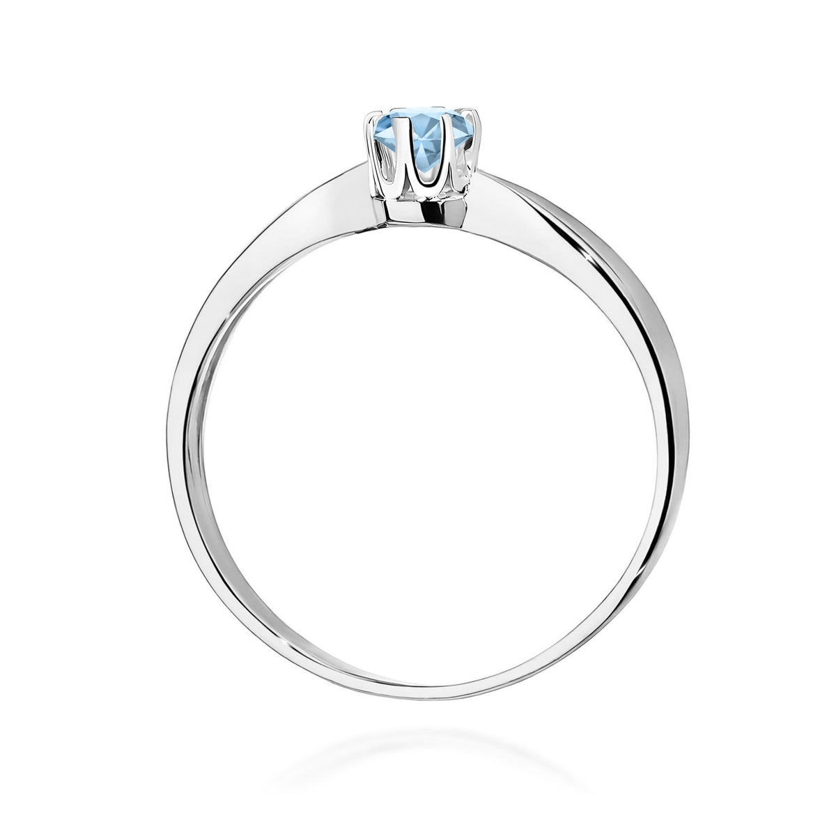 Inel Aur 9K cu Diamant Albastru de Laborator 0.30 ct