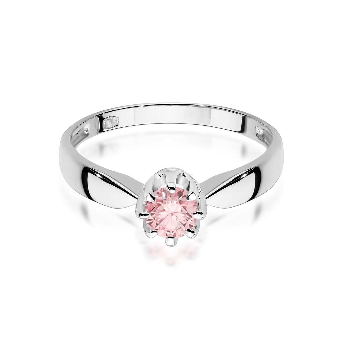 Inel Aur 9K cu Diamant Roz de Laborator 0.50 ct