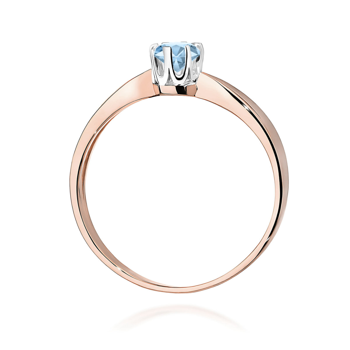 Inel Aur 14K cu Diamant Albastru de Laborator 0.50 ct