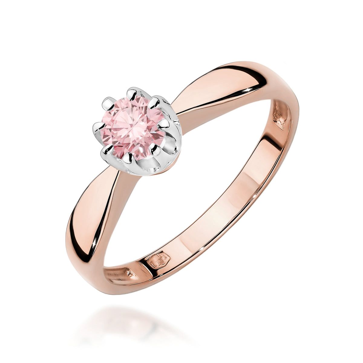 Inel Aur 14K cu Diamant Roz de Laborator 0.30 ct