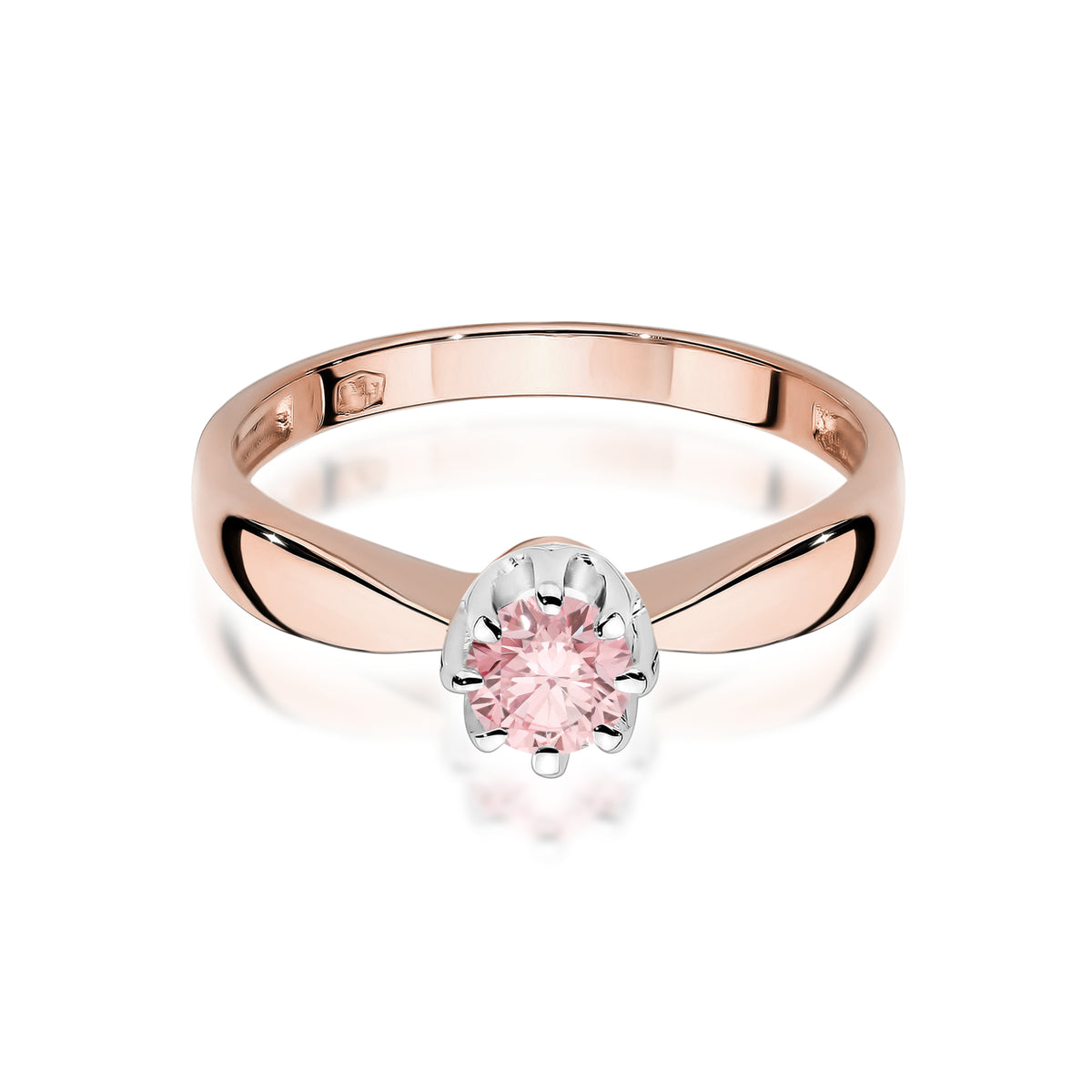 Inel Aur 14K cu Diamant Roz de Laborator 0.30 ct