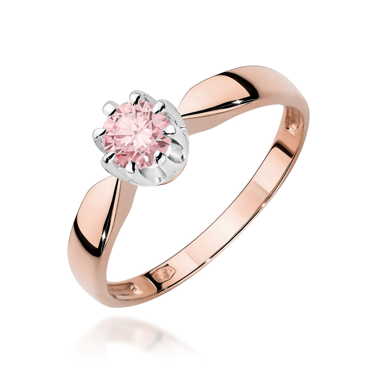 Inel Aur 14K cu Diamant Roz de Laborator 0.50 ct