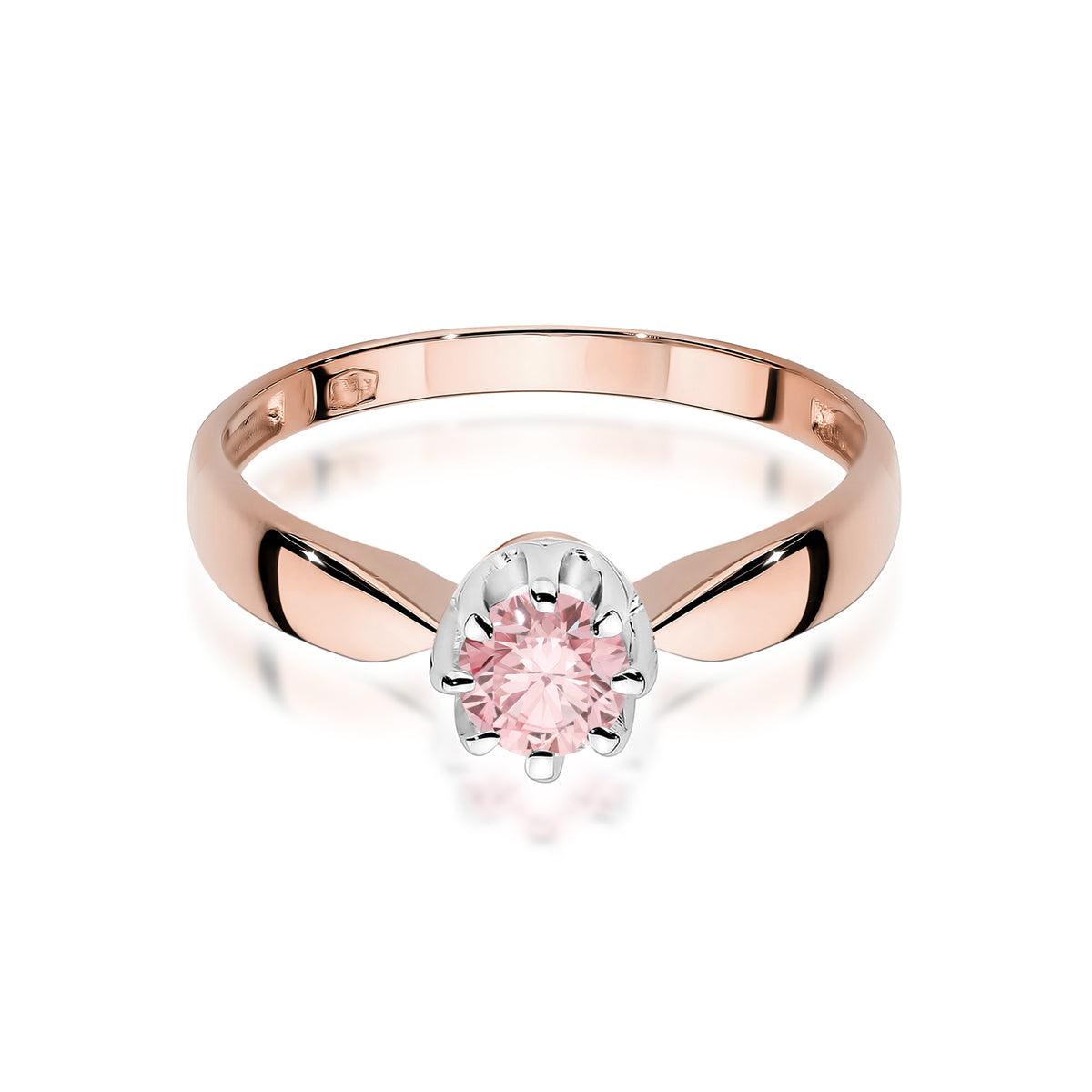 Inel Aur 14K cu Diamant Roz de Laborator 0.50 ct