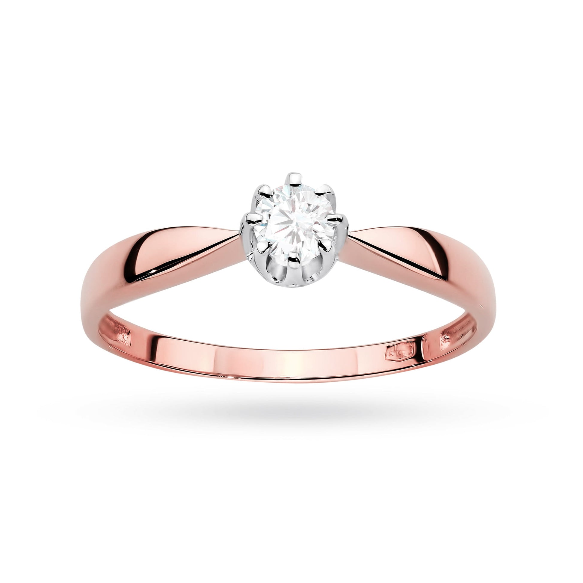 Inel Aur 14K cu Diamant de Laborator 0.30 ct - Roz