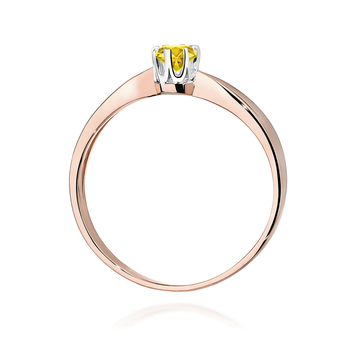 Inel Aur 14K cu Diamant Galben de Laborator 0.30 ct