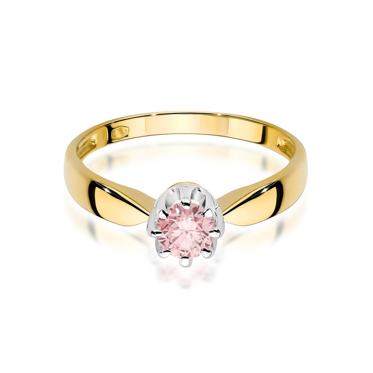 Inel Aur 14K cu Diamant Roz de Laborator 0.50 ct