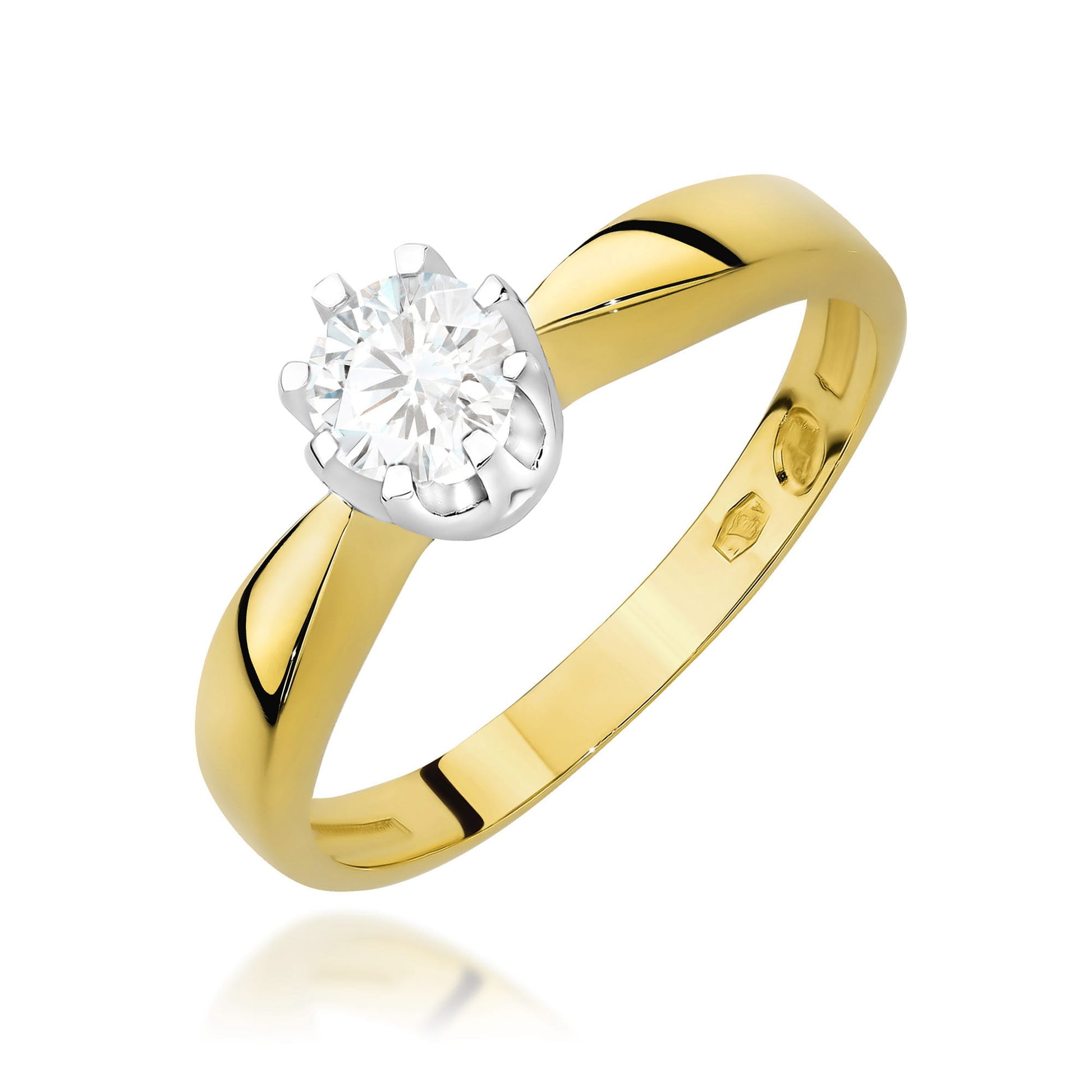 Inel Aur 14K cu Diamant de Laborator 0.30 ct - Galben