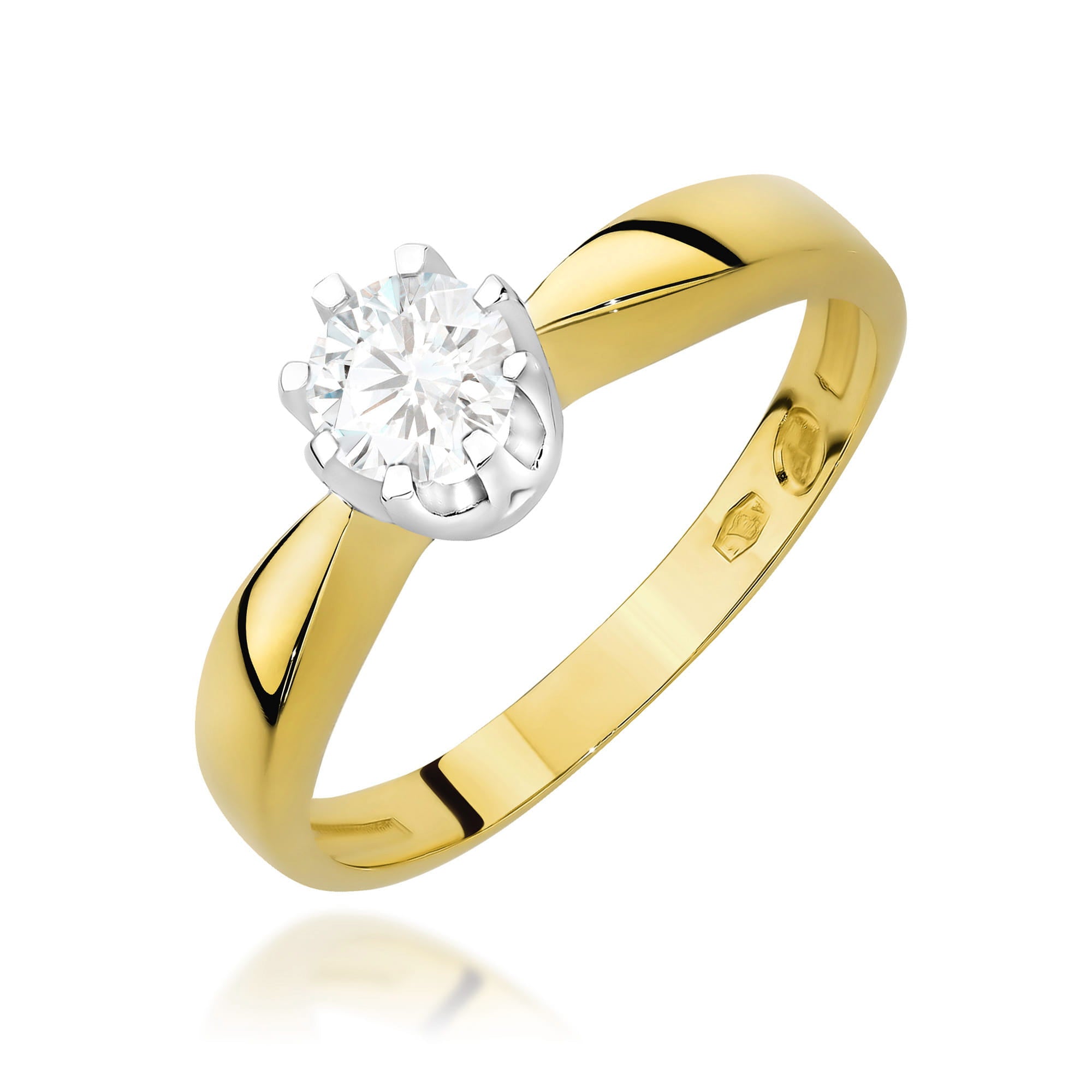 Inel Aur 14K cu Diamant de Laborator 0.30 ct - Galben