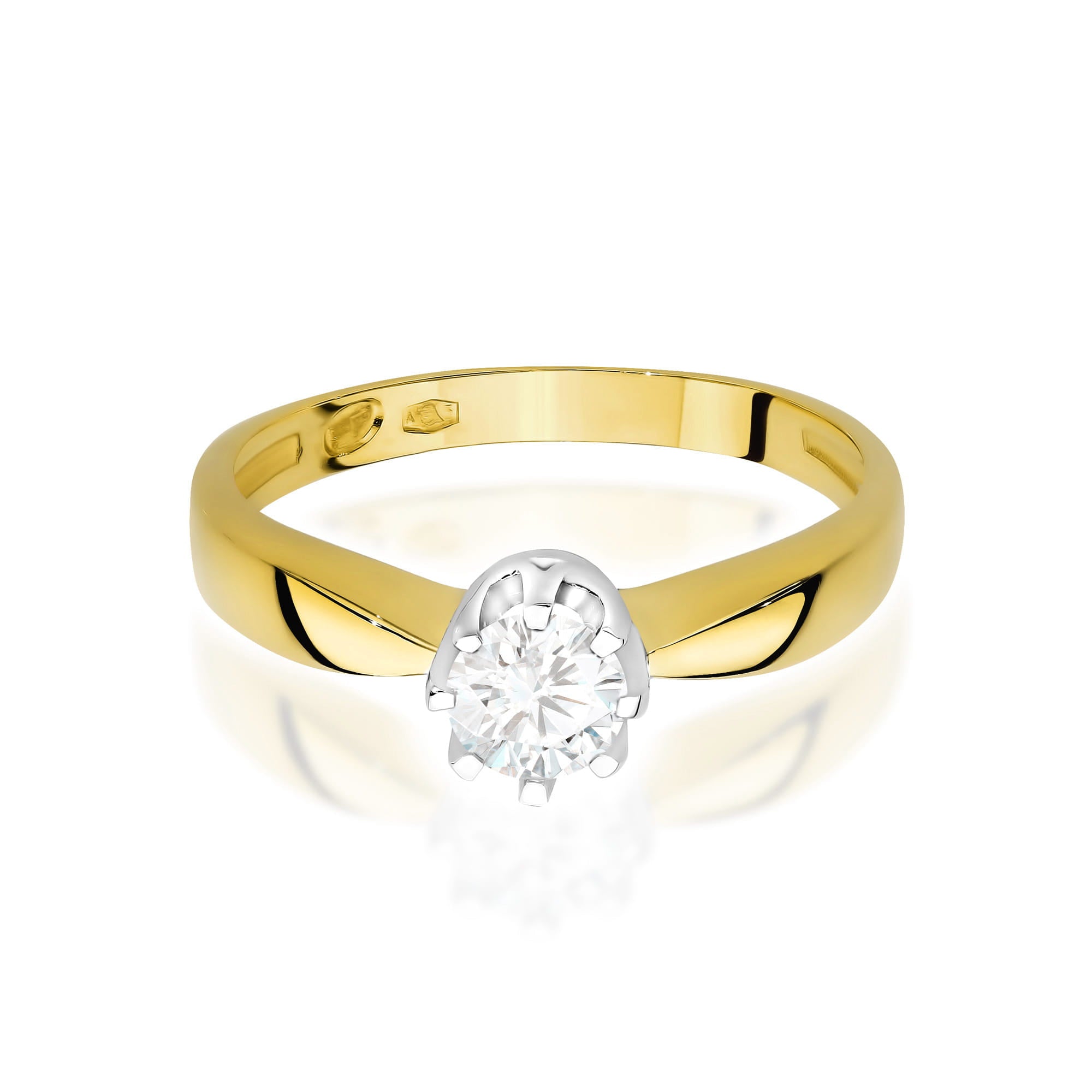 Inel Aur 14K cu Diamant de Laborator 0.30 ct - Galben
