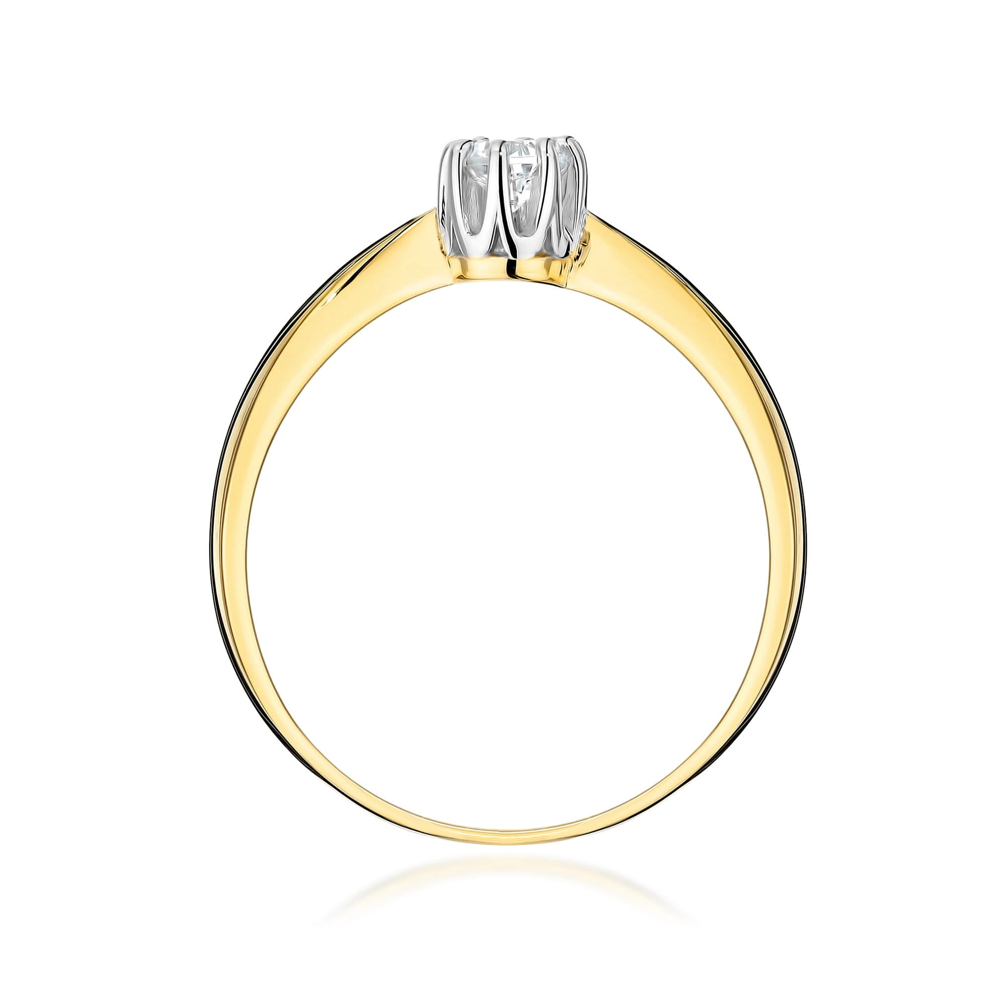 Inel Aur 9K cu Diamant Natural 0.15 ct