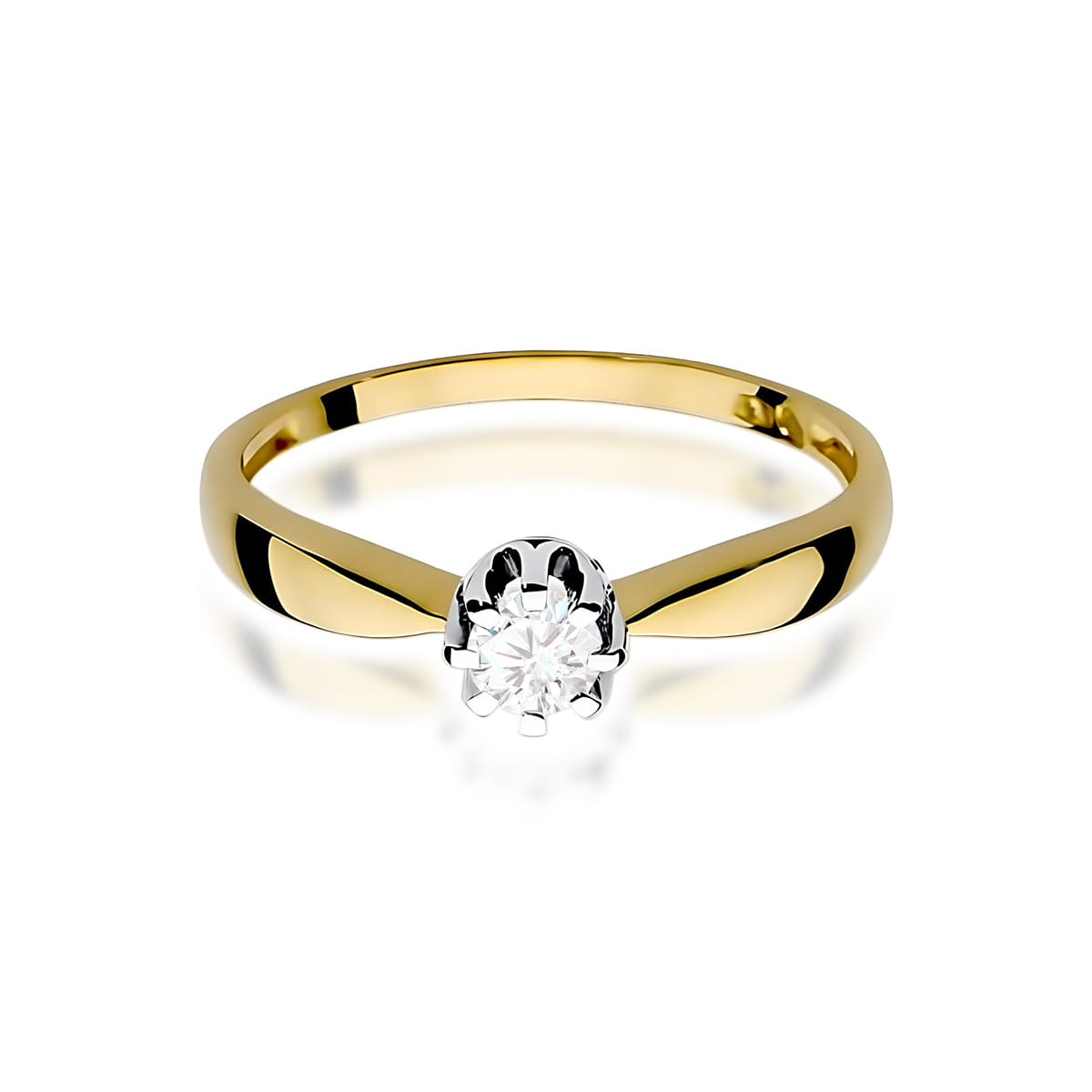 Inel Aur 9K cu Diamant Natural 0.20 ct