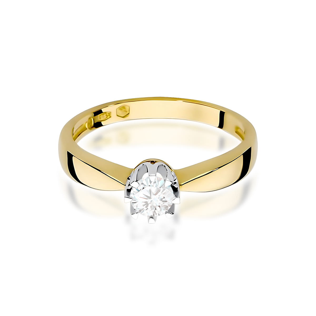 Inel Aur 9K cu Diamant Natural 0.25 ct