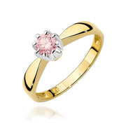 Inel Aur 9K cu Diamant Roz de Laborator 0.30 ct