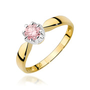 Inel Aur 9K cu Diamant Roz de Laborator 0.50 ct