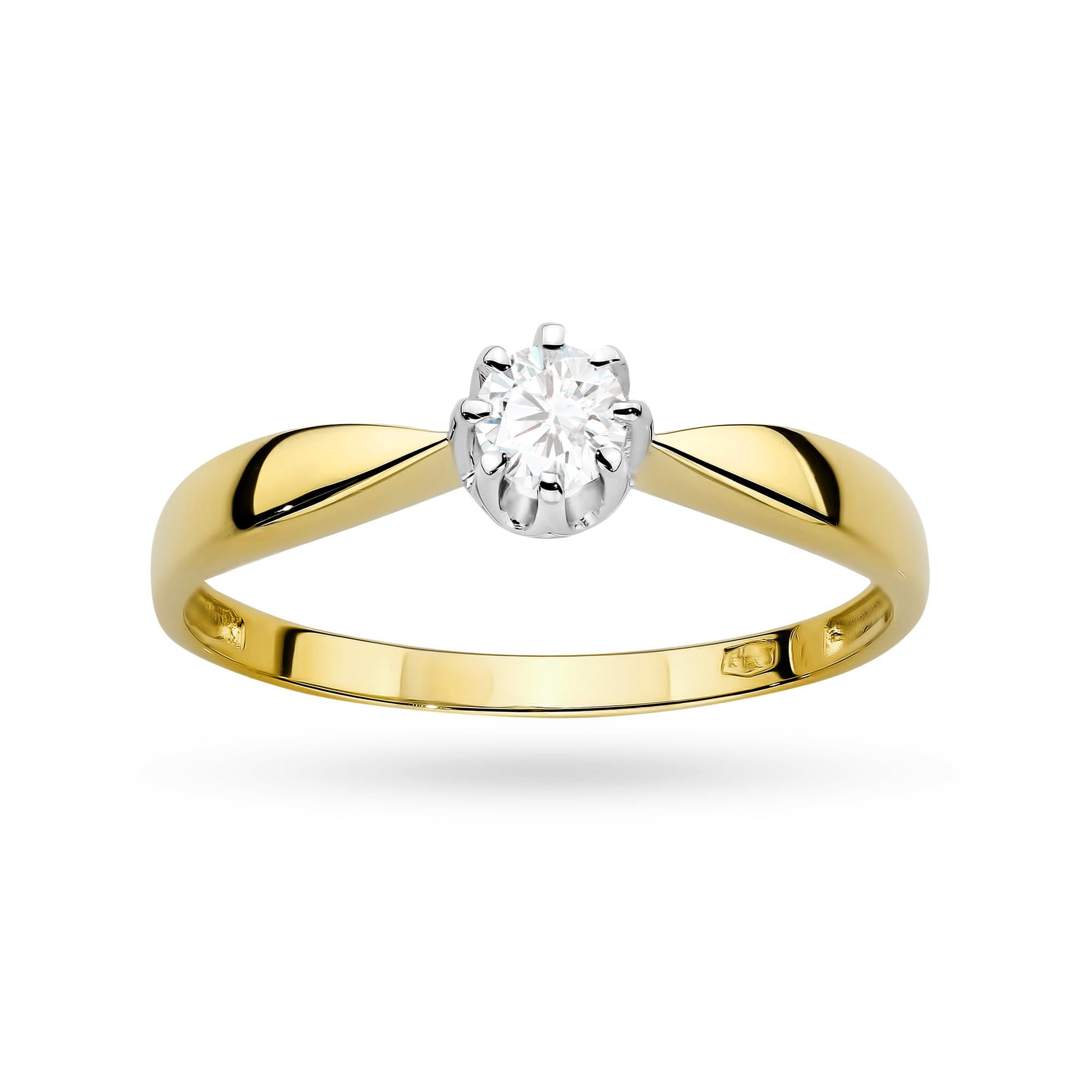 Inel Aur 9K cu Diamant de Laborator 0.15 ct