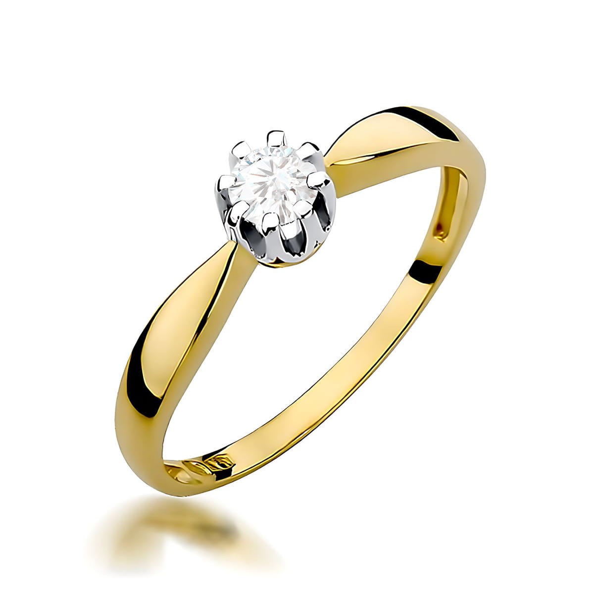 Inel Aur 9K cu Diamant de Laborator 0.20 ct