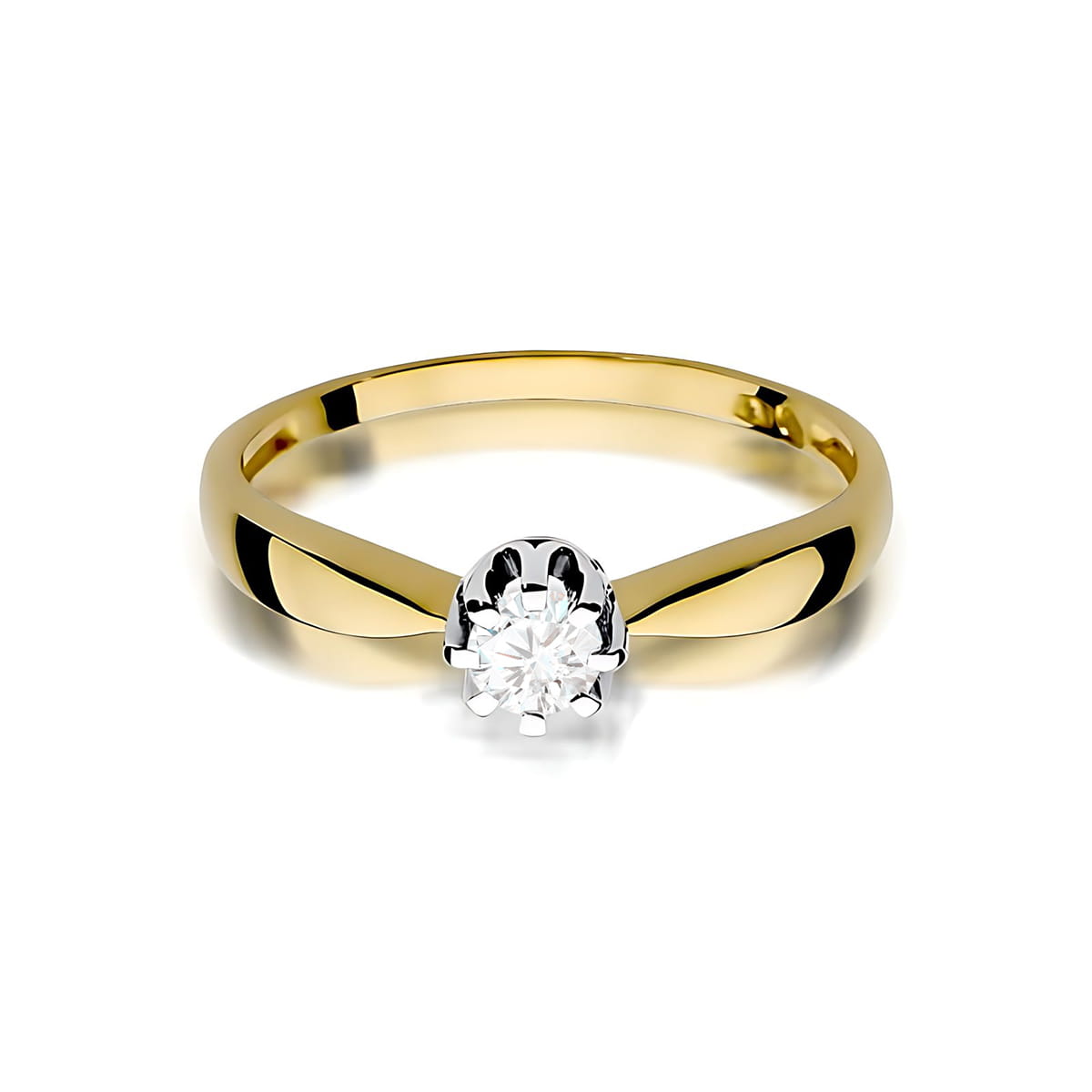 Inel Aur 9K cu Diamant de Laborator 0.20 ct