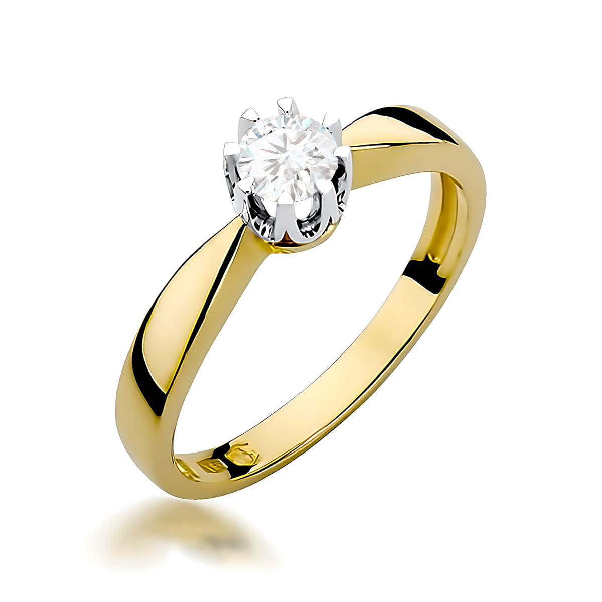 Inel Aur 9K cu Diamant de Laborator 0.25 ct