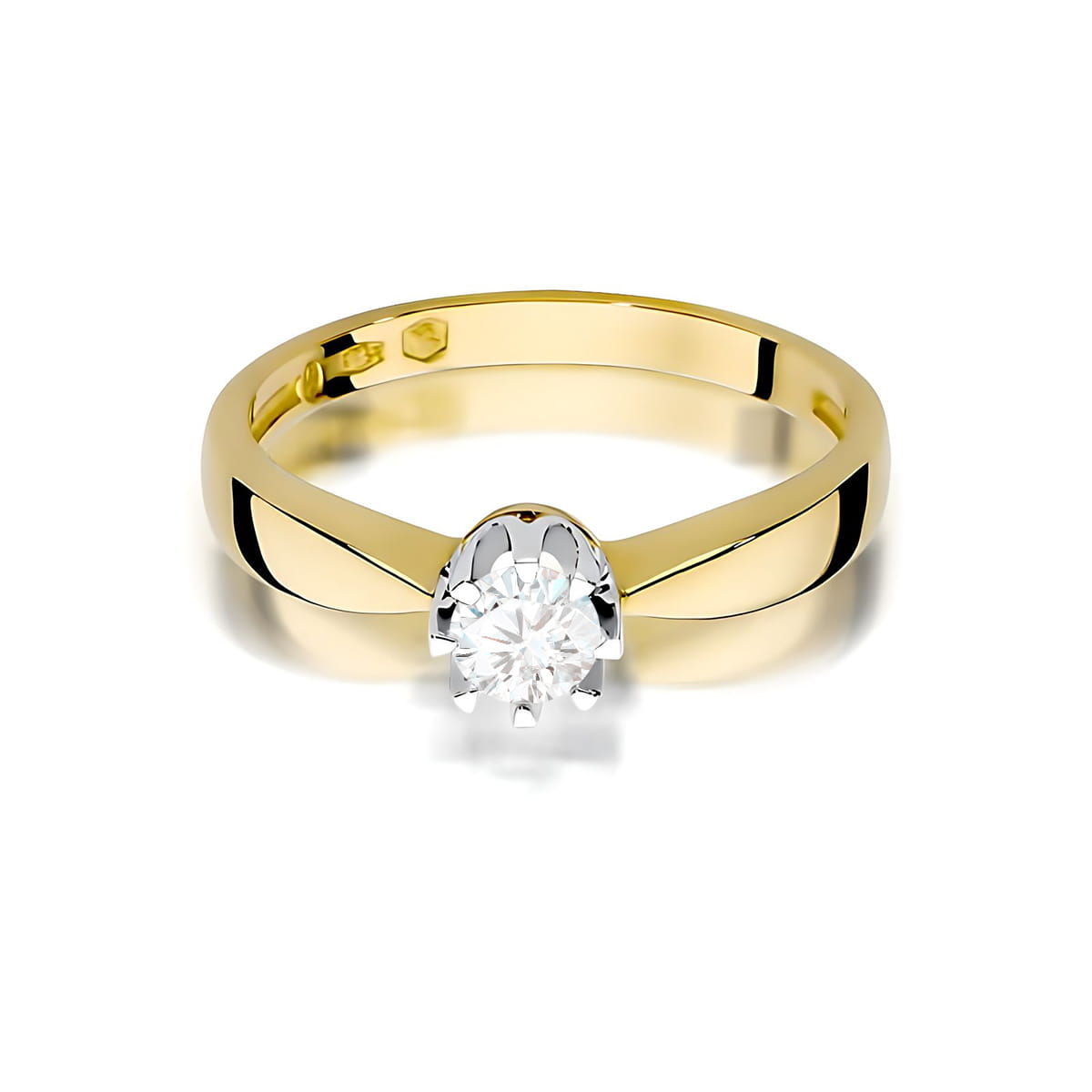 Inel Aur 9K cu Diamant de Laborator 0.25 ct