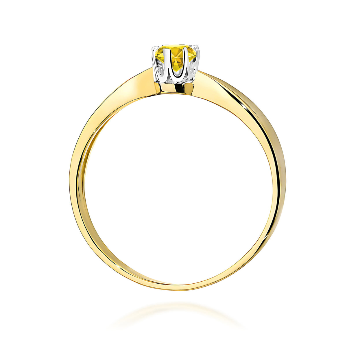 Inel Aur 9K cu Diamant Galben de Laborator 0.30 ct