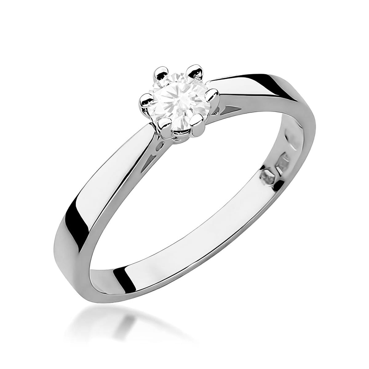 Inel Aur 14K W0229 Diamant Cultivat 0.20ct
