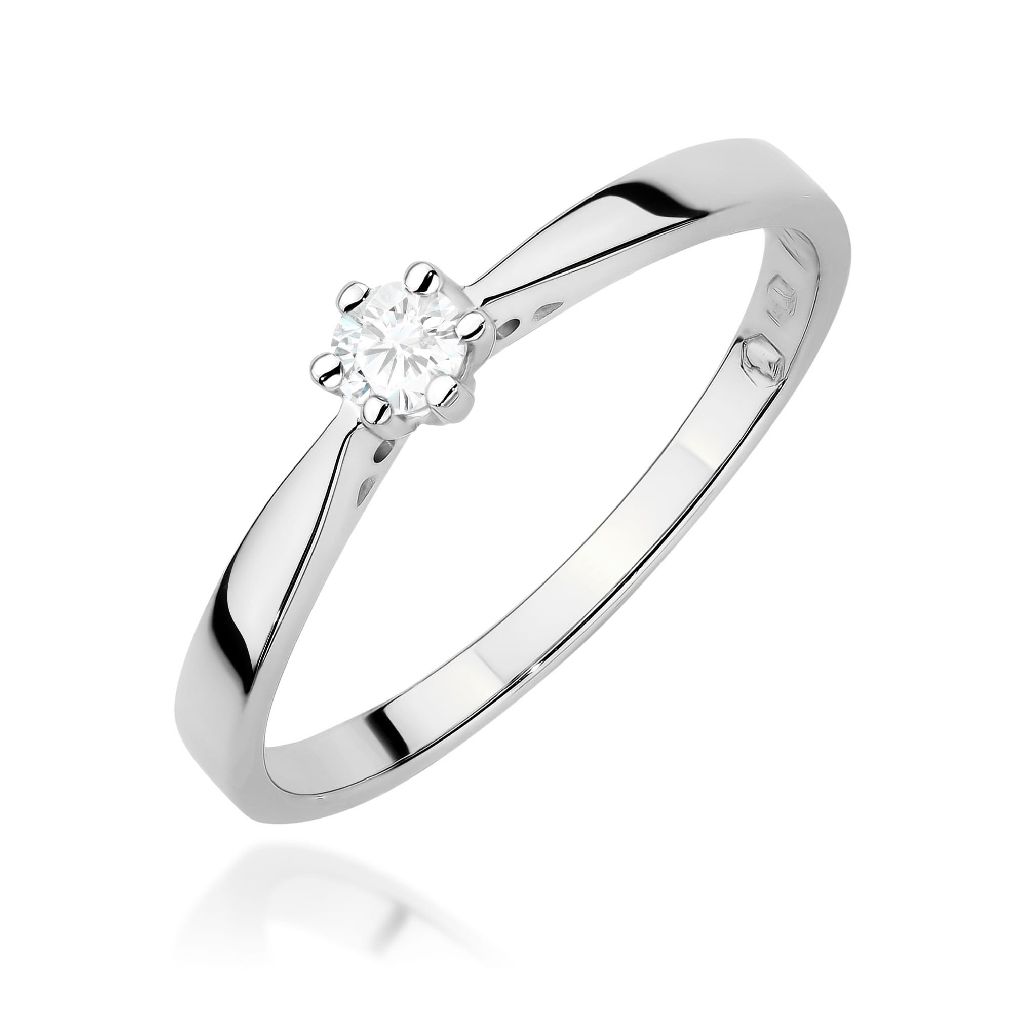Inel Aur 9K cu Diamant Natural 0.12 ct