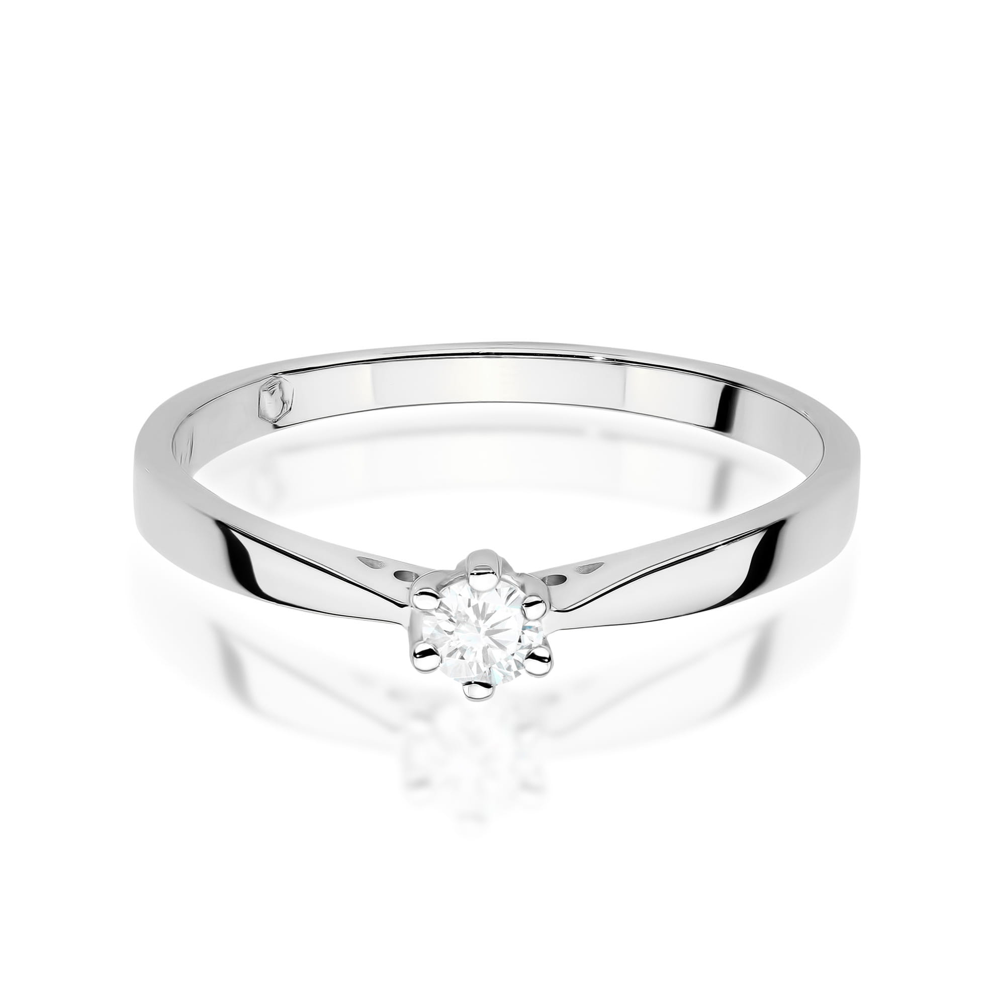 Inel Aur 9K cu Diamant Natural 0.12 ct