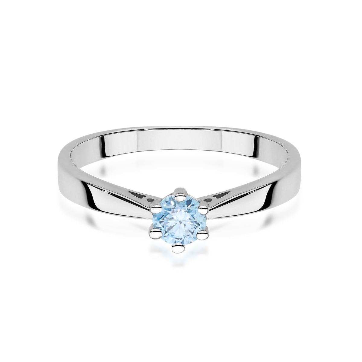 Inel Aur 9K cu Diamant Albastru de Laborator 0.30 ct
