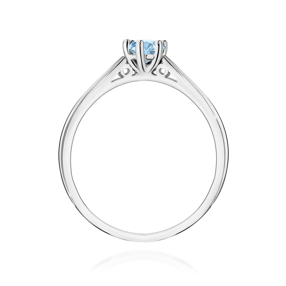 Inel Aur 9K cu Diamant Albastru de Laborator 0.30 ct