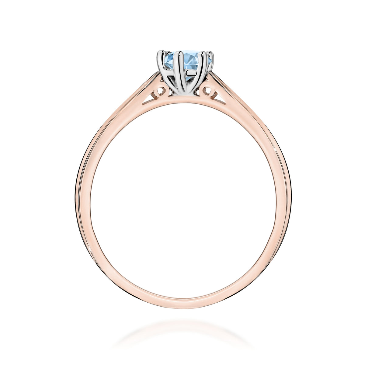 Inel Aur 14K cu Diamant Albastru de Laborator 0.30 ct