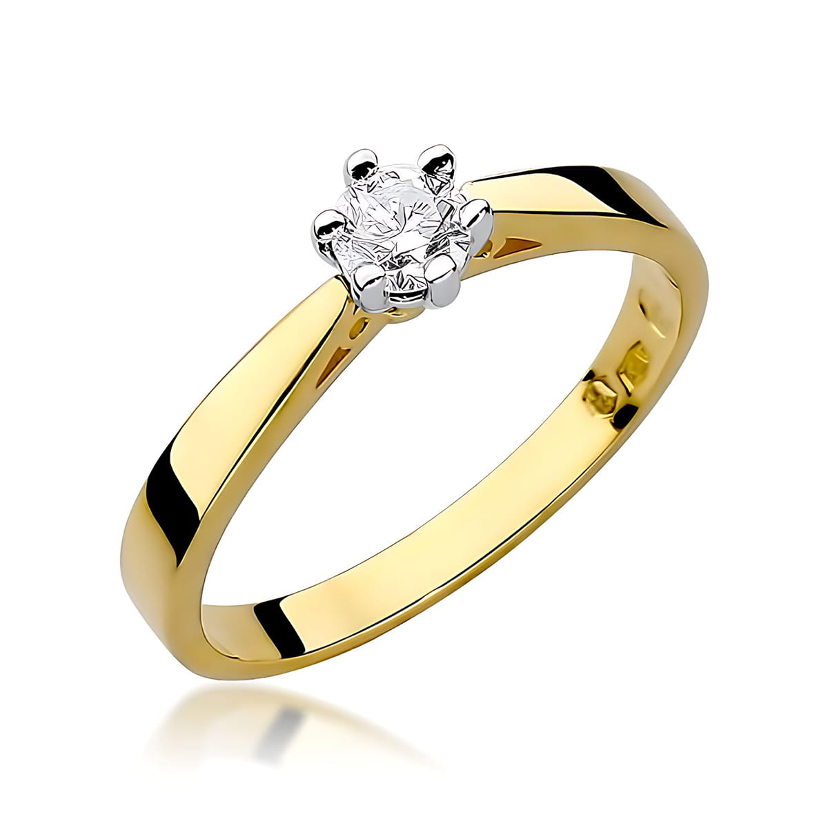Inel Aur 14K W229B Diamant Crescut în Laborator 0.25ct