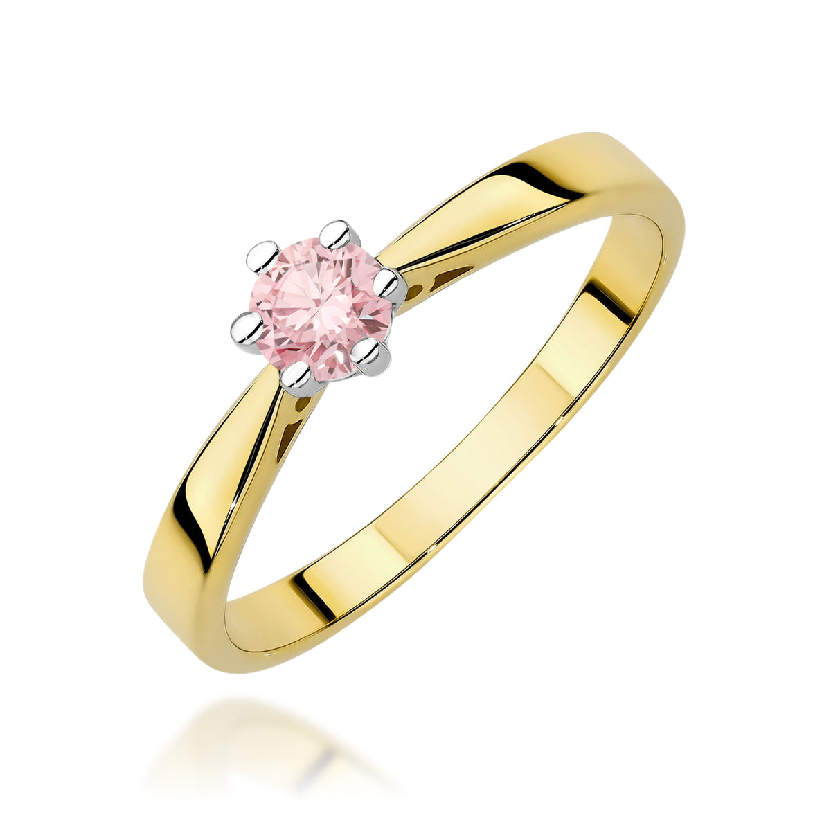 Inel Aur 9K cu Diamant Roz de Laborator 0.30 ct