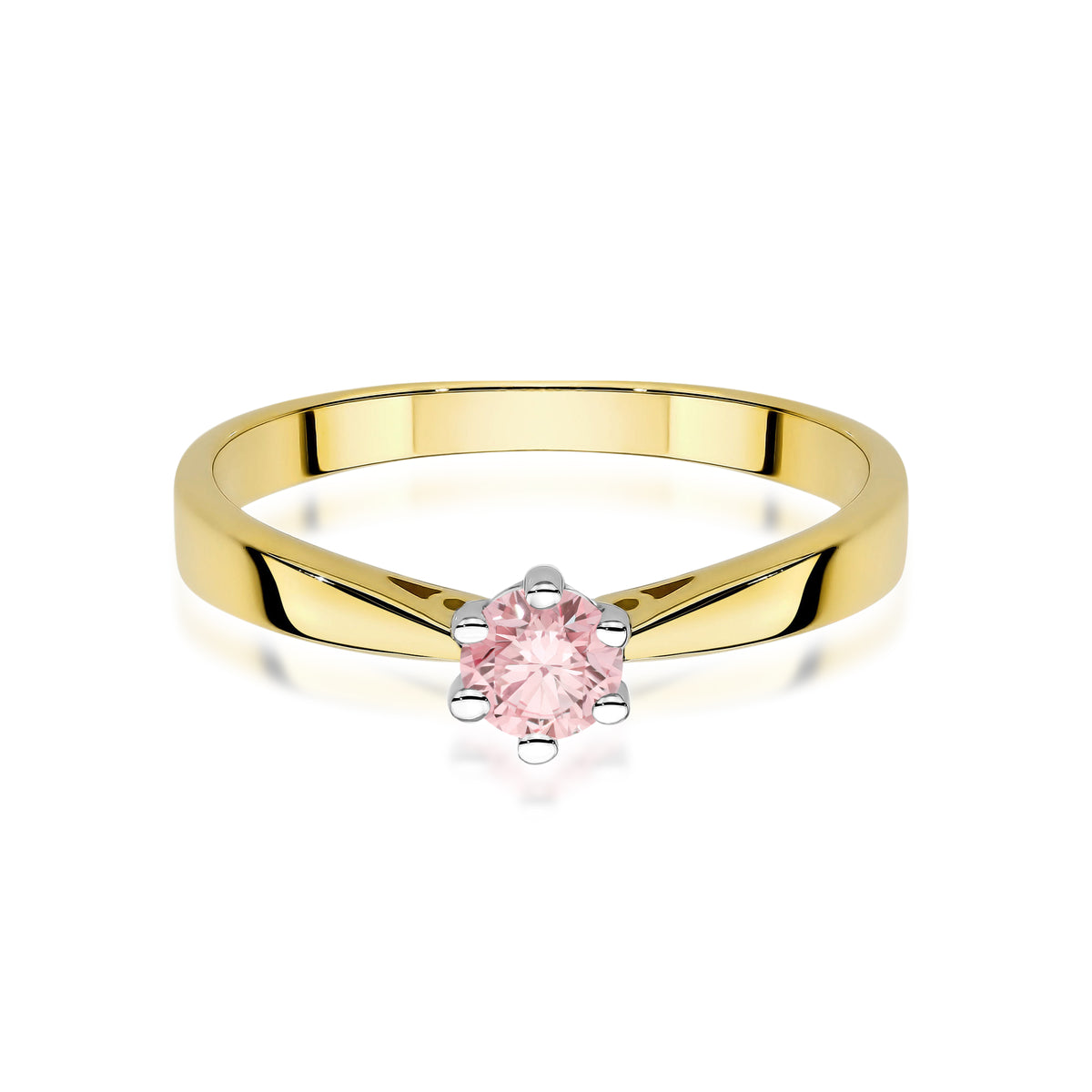 Inel Aur 9K cu Diamant Roz de Laborator 0.30 ct